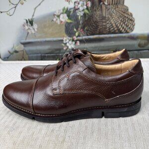 Mens Size 9 SVL Footwear Brown Leather Oxford Shoes Classic Cap-toe Dress Shoes